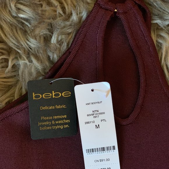 BEBE One shoulder knit bodysuit - Picture 4 of 4
